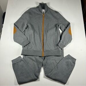 Sean John Sweatsuit Track Suit Gray XXL Jacket & XL Pants Men's Hip Hop Y2K